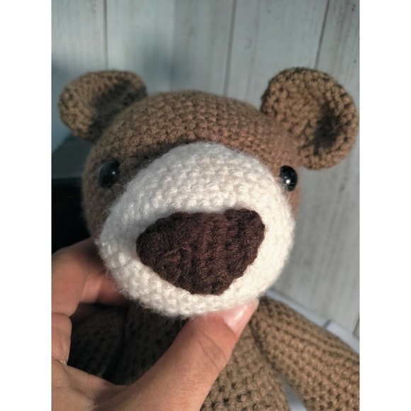Handmade Crochet Stuffed Teddy Bear - Picture 2 of 5